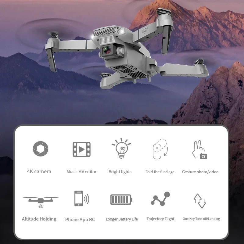 Drone Rc E88 Pro - Drone FPV WIFI E88 Pro Baru