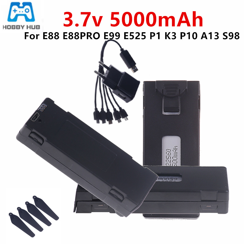 Drone Rc E88 Pro - Baterai Li-ion Isi Ulang 3.7V E88