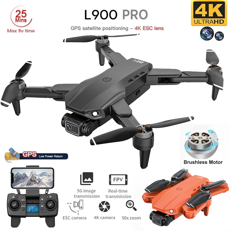 Drone Rc Helicopter With Camera - L900 Pro Drone mainan kamera ganda