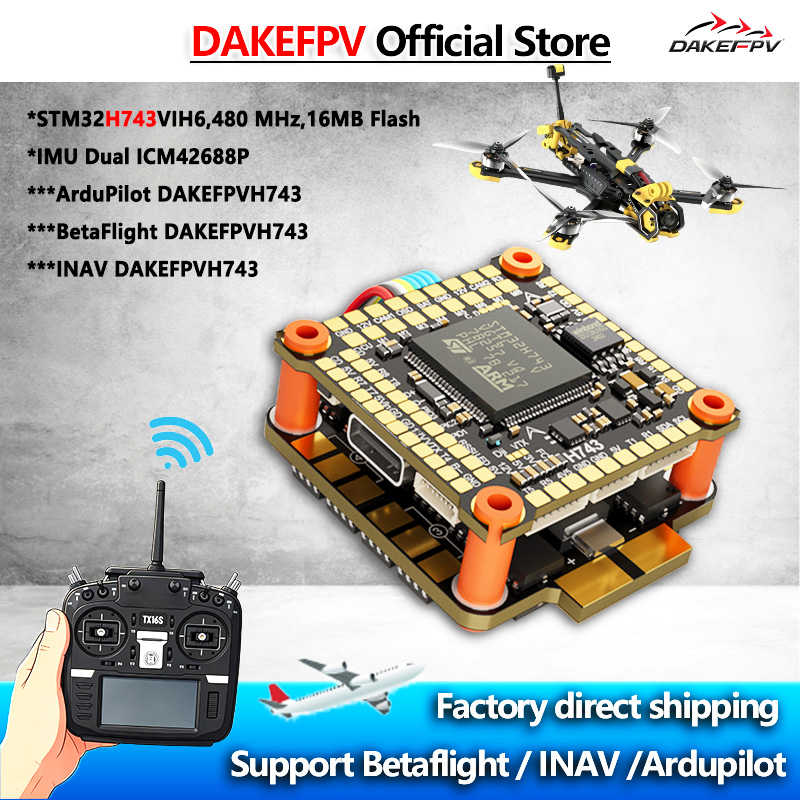 Heavy Lift Drone Frame - DAKEFPV H743 FC 6S 55A 8S