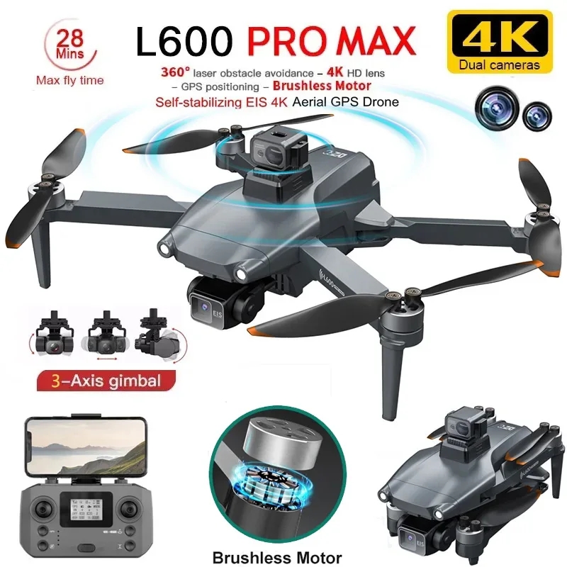Drone Rc Helicopter With Camera - L600 PRO MAX Drone GPS profesional,