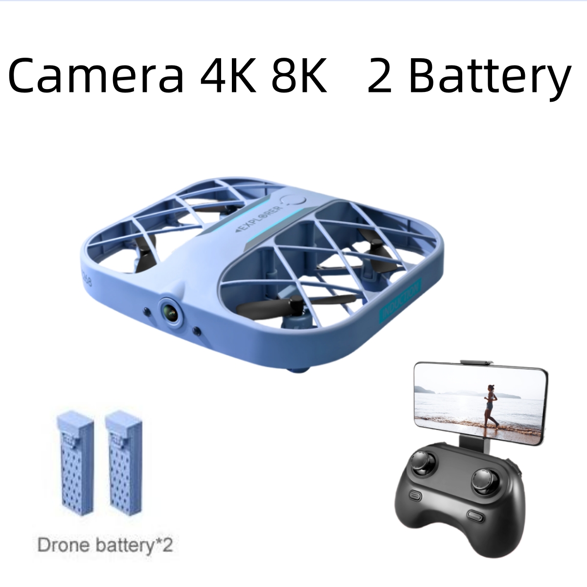 Drone Rc Helicopter With Camera - JJRC H107 FPV RC Drone dengan