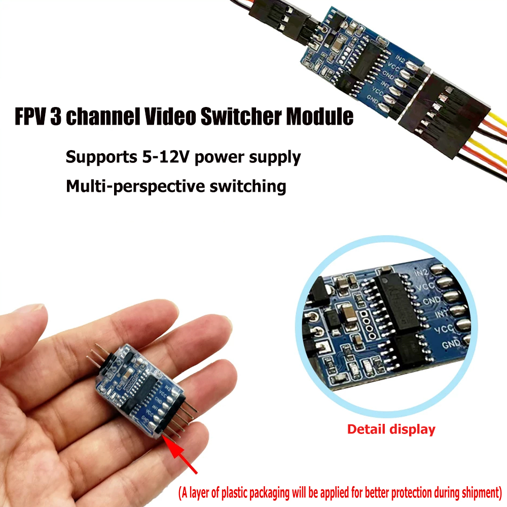 Modul Pengalih Video 3 Saluran - Drone Rc Drone ulasan dan harga