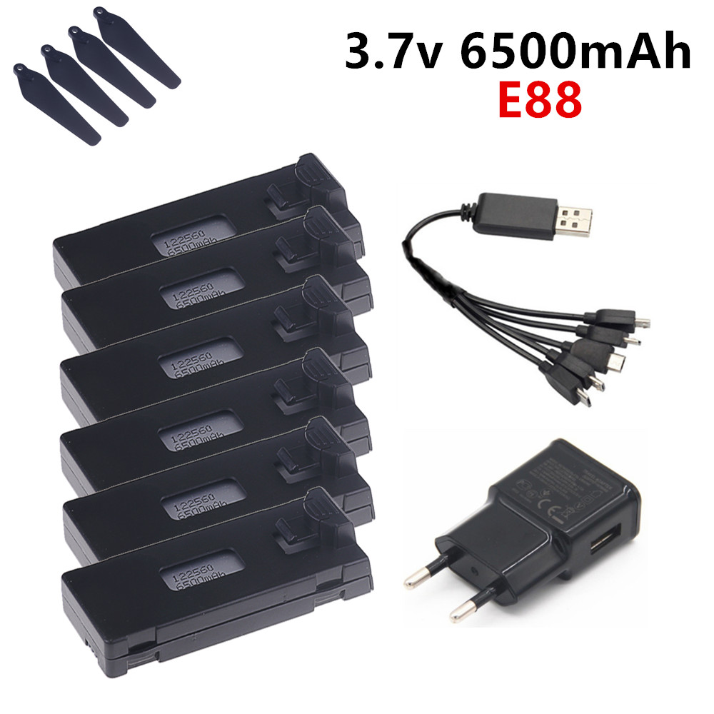 Baterai Lipo 3.7V 6500MAh untu - Drone Rc E88 Pro ulasan dan harga