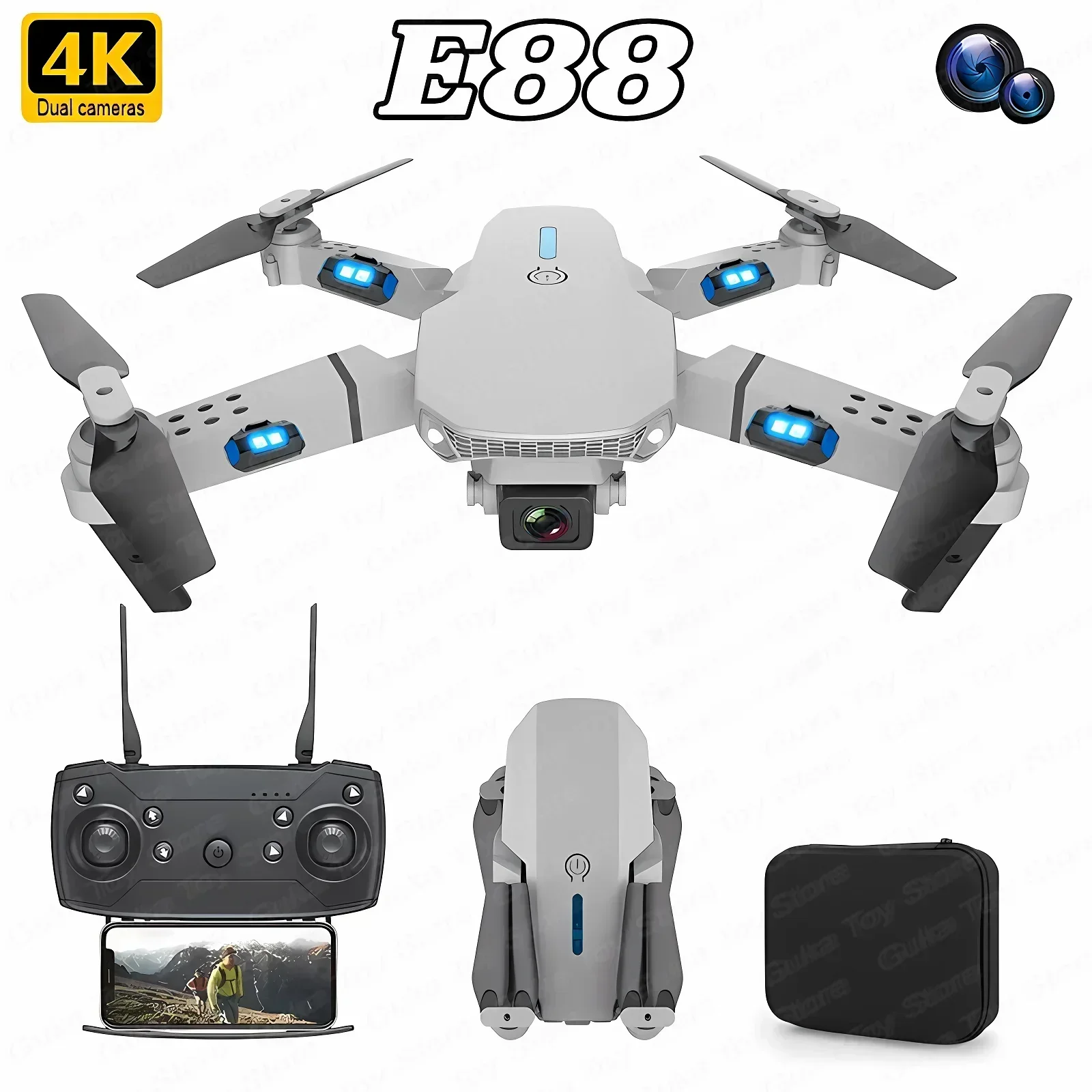 Drone Wifi Fpv E88 Pro Baru De - Drone Rc Not Connected ulasan dan harga