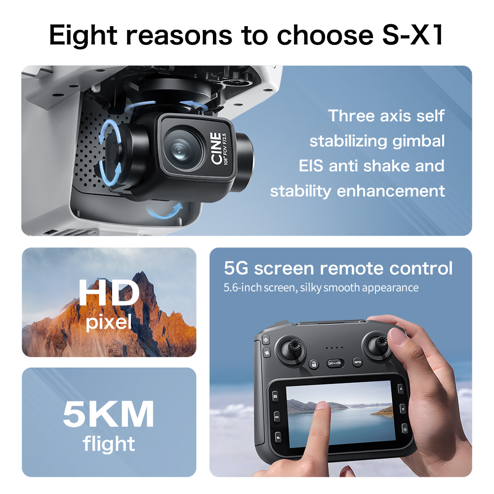 Drone S-X1 Original 8K HD Prof - Drone Vera Rc ulasan dan harga