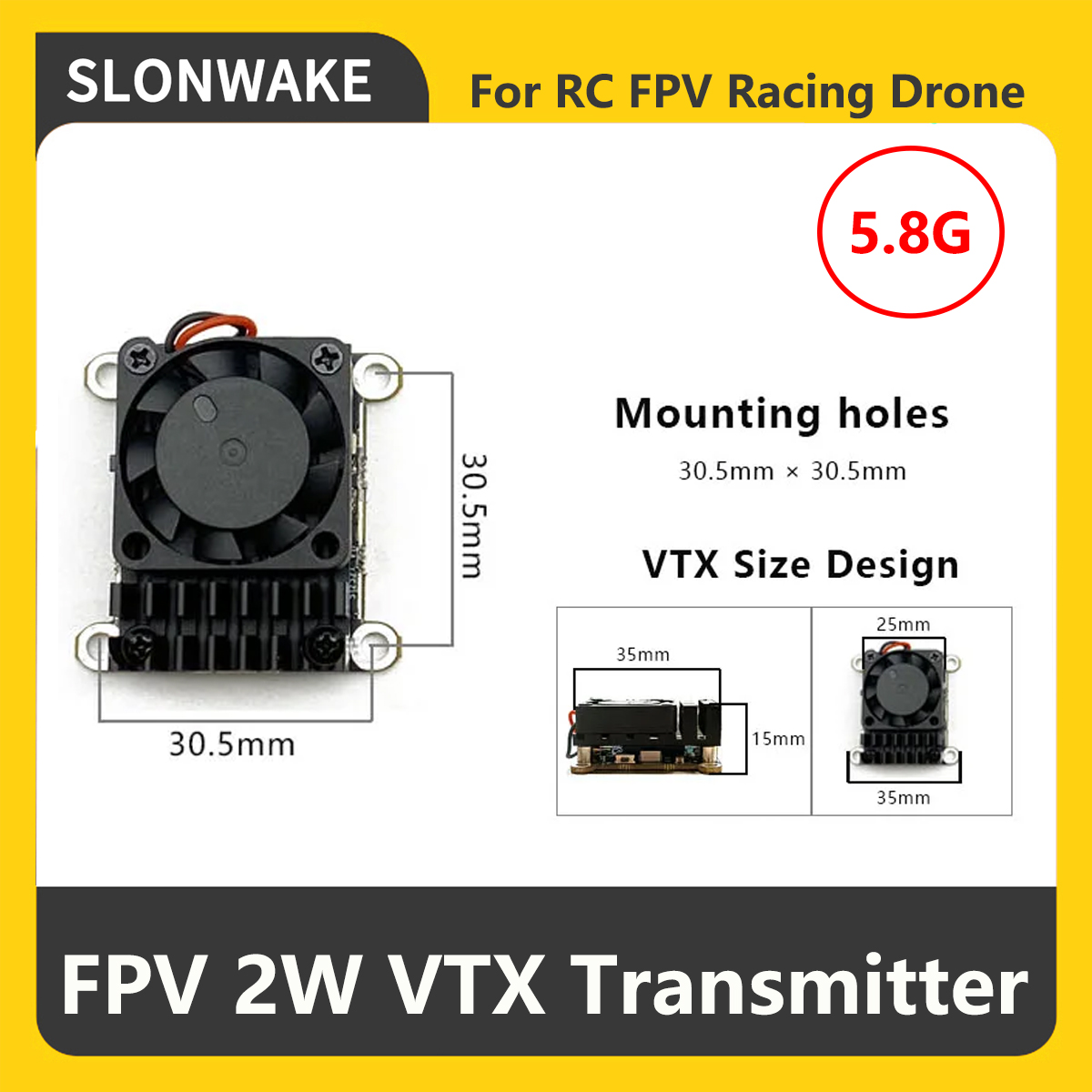 SLONWAKE 5.8G 2000mW FPV VTX T - Drone Rc Camera ulasan dan harga