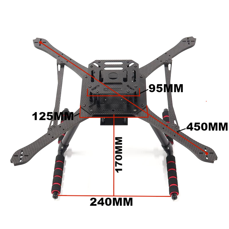 B-CUBE Open Source 450MM Smart - Heavy Lift Drone Frame ulasan dan harga