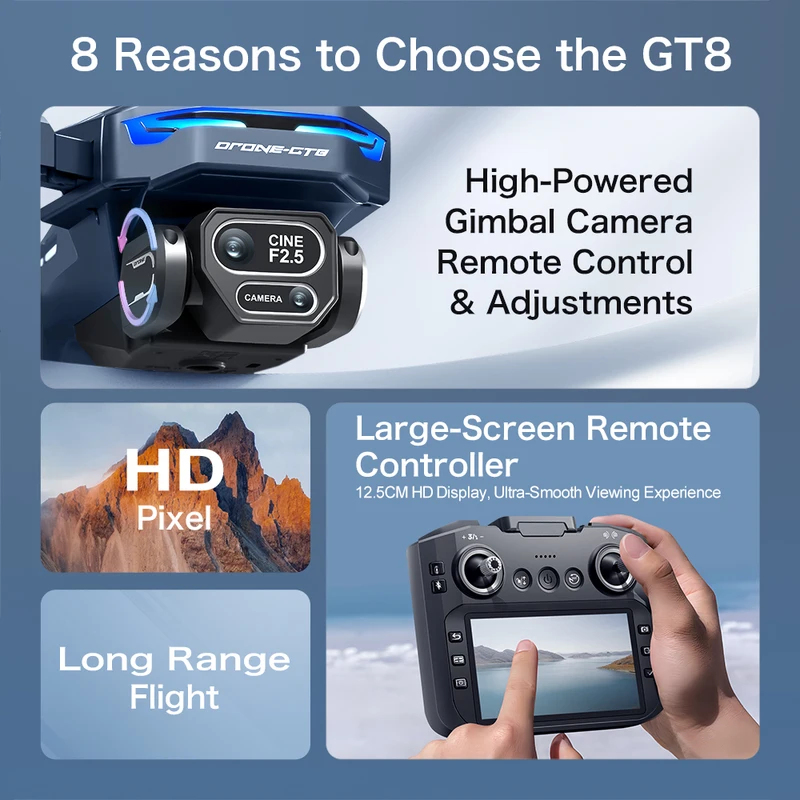 Drone GT8 2026 Baru 8K Profesi - Drone Gt8 Rc ulasan dan harga
