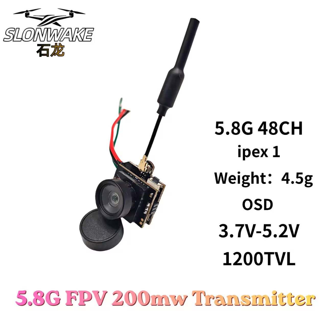 SLONWAKE 5.8G Kamera Transmisi - Drone Rc Camera ulasan dan harga